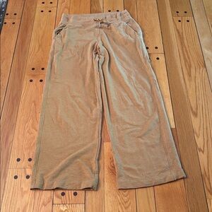 Athleta Brown Balance Pants and high low matching sweatshirt